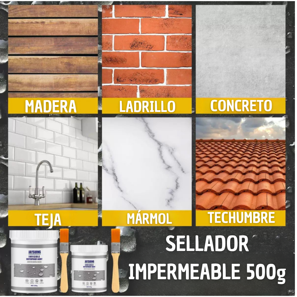 Sellador Impermeable 500g + Brocha