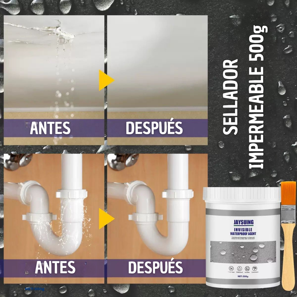 Sellador Impermeable 500g + Brocha