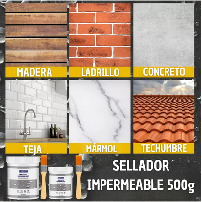 Sellador Impermeable 500g + Brocha