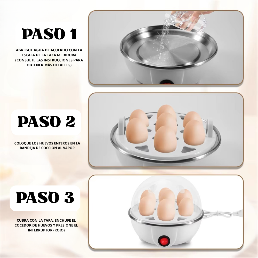 Cocedor de huevos a vapor